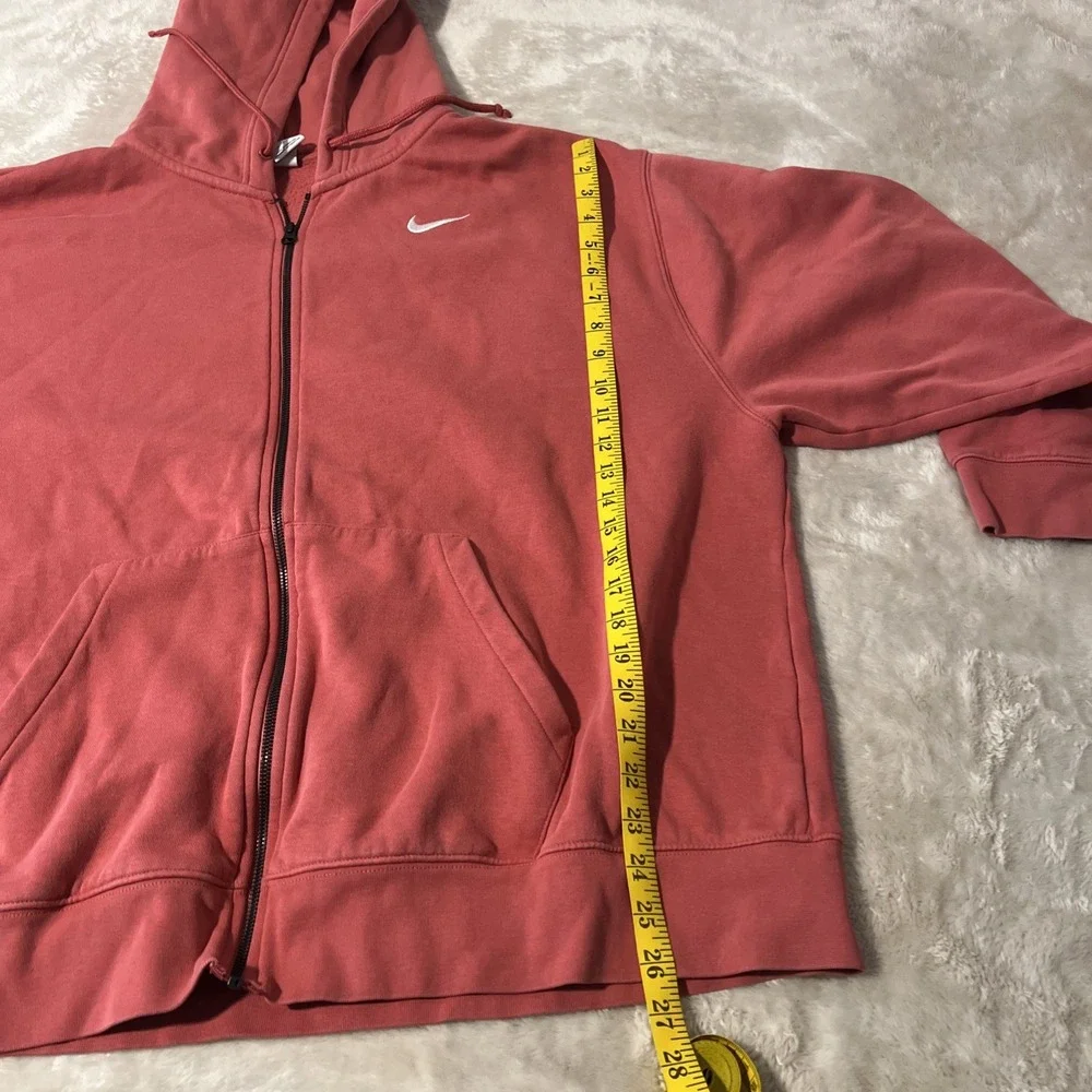 Nike Hoodie Men's Size 2X Full Zip Drawstring Athletic Sweatshirt Pink